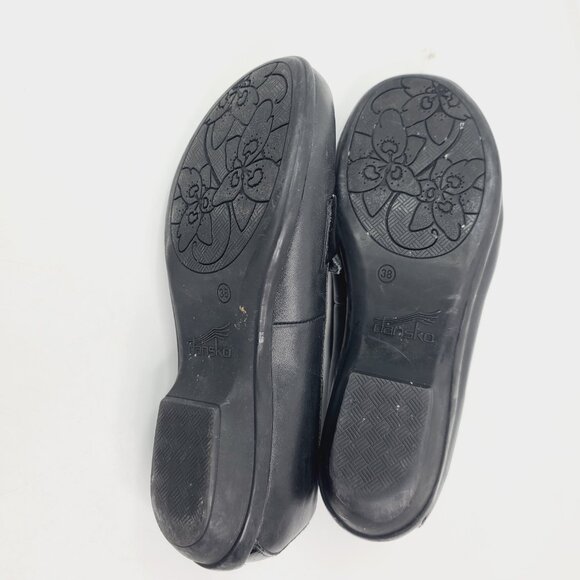 Dansko Women's Black Leather Slip-On Flat Loafers Shoes Size US 8 EUR 38 - Picture 5 of 7